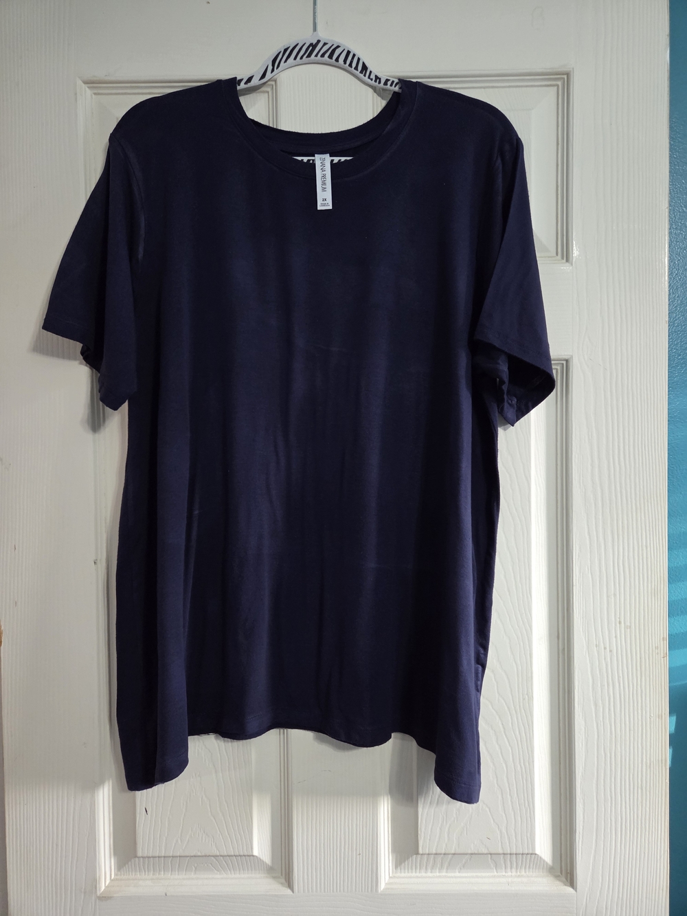 Zenana Premium Women’s Classic Crew Neck Short Sleeve Top – Navy Blue